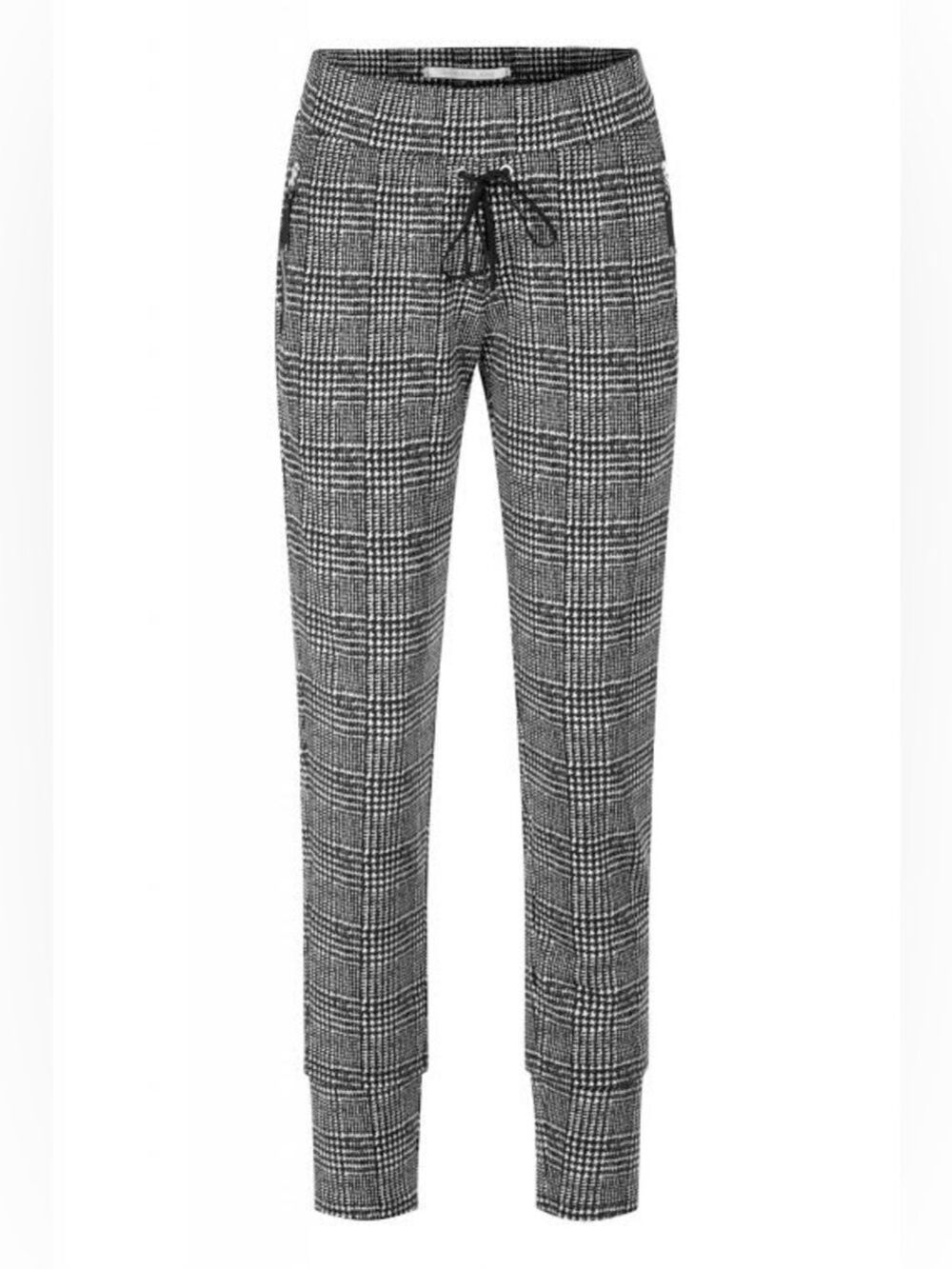 Raffaello Rossi Candy O Plaid Jogger Pant Size 6 Black White